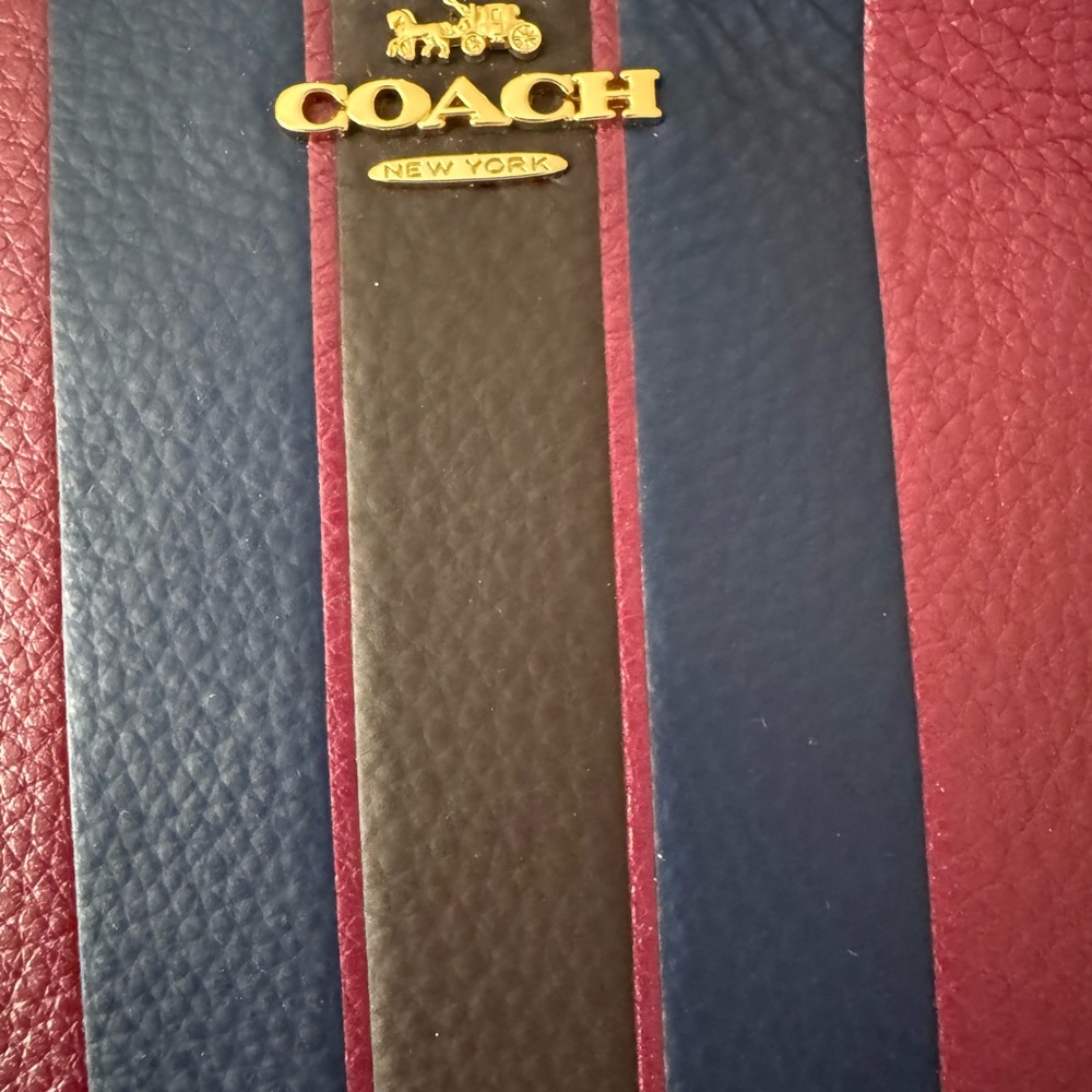 Coach Maroon and Blue Pouch - Picture 4 of 8